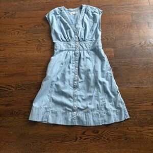 Madewell Light Blue Denim Button-Down Dress